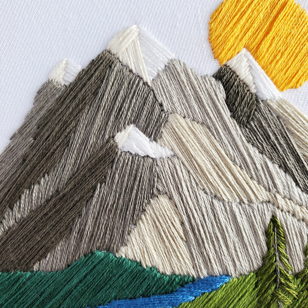 Mountain Landscape No.01 - PDF Digital Download Embroidery Pattern & Guide