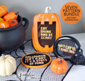 Halloween Quotes Text BUNDLE - PDF Digital Download Cross Stitch Pattern & Guide