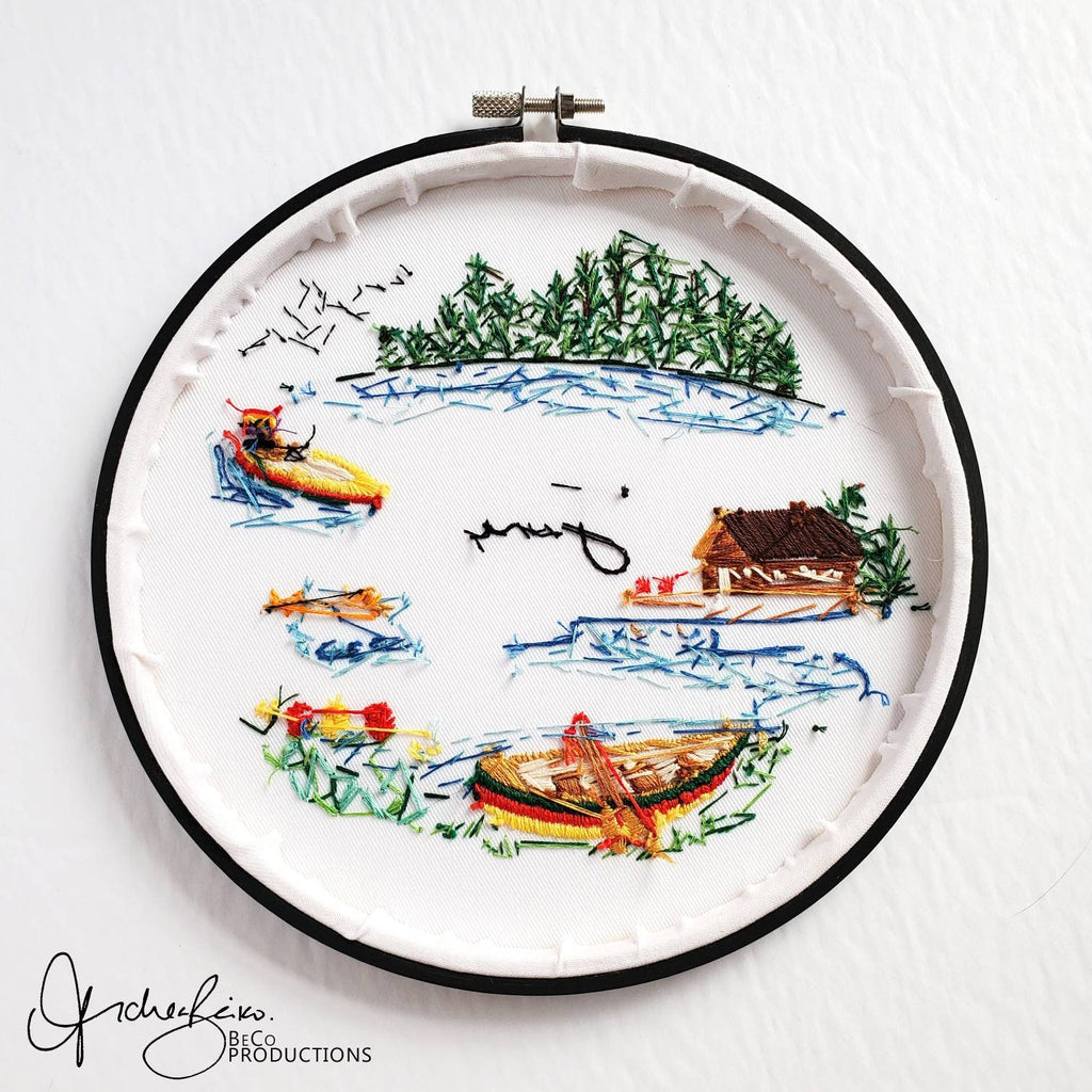 JUNE Monthly Series Wreath - PDF Digital Download Embroidery Pattern & Guide