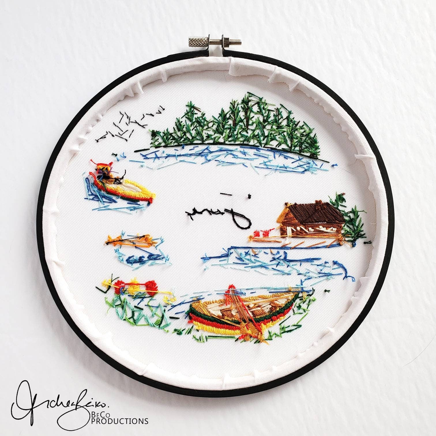 JUNE Monthly Series Wreath - PDF Digital Download Embroidery Pattern & Guide