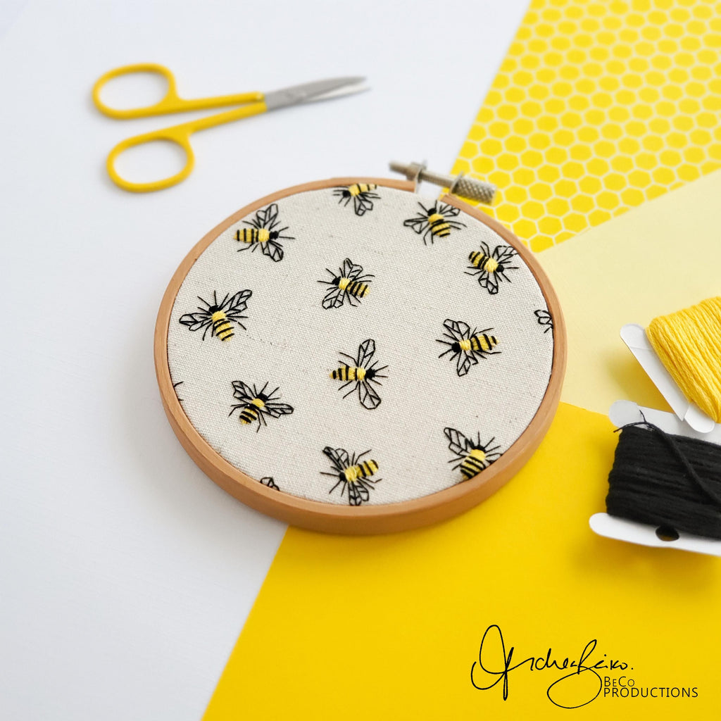 Bee Embroidery BUNDLE - DIY Digital Download Embroidery Pattern & Guide