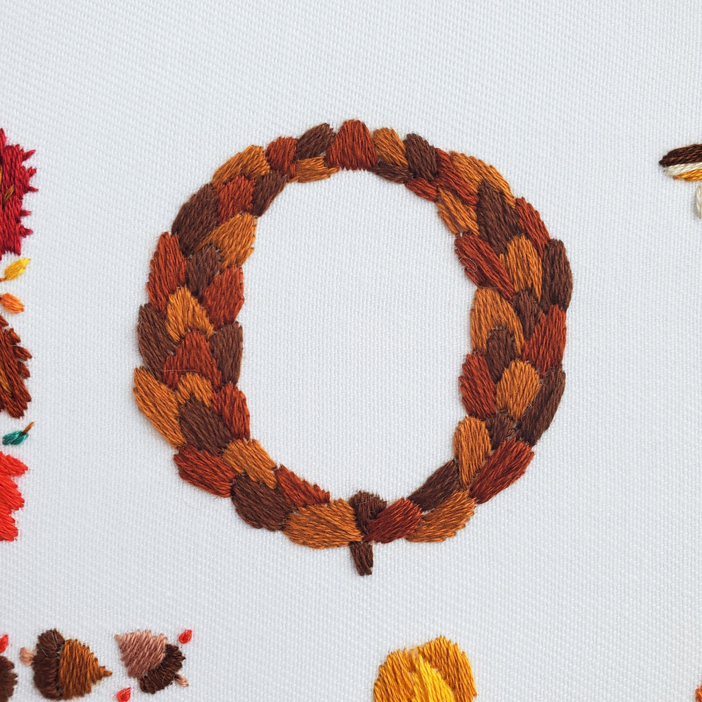 NOVEMBER Monthly Text Series - PDF Digital Download Embroidery Series Pattern & Guide