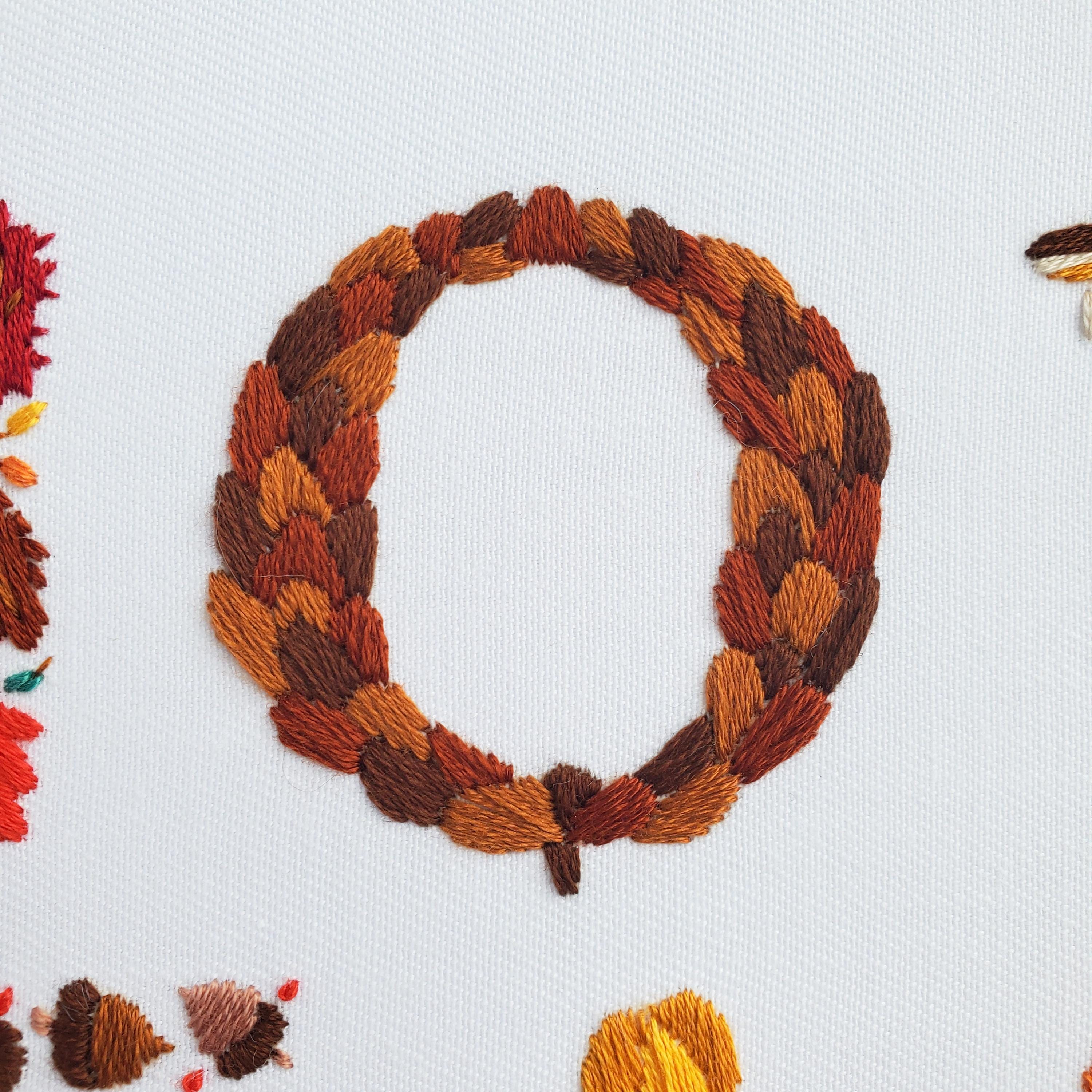 NOVEMBER Monthly Text Series - PDF Digital Download Embroidery Series Pattern & Guide