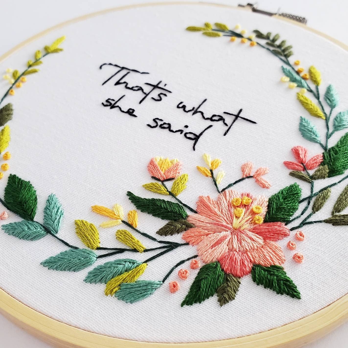 That's What She Said - PDF Digital Download Embroidery Pattern & Guide