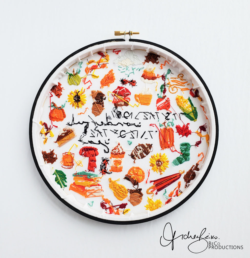 It's The Most Wonderful Time Of The Year - Autumn Edition - PDF Digital Download Embroidery Pattern & Guide