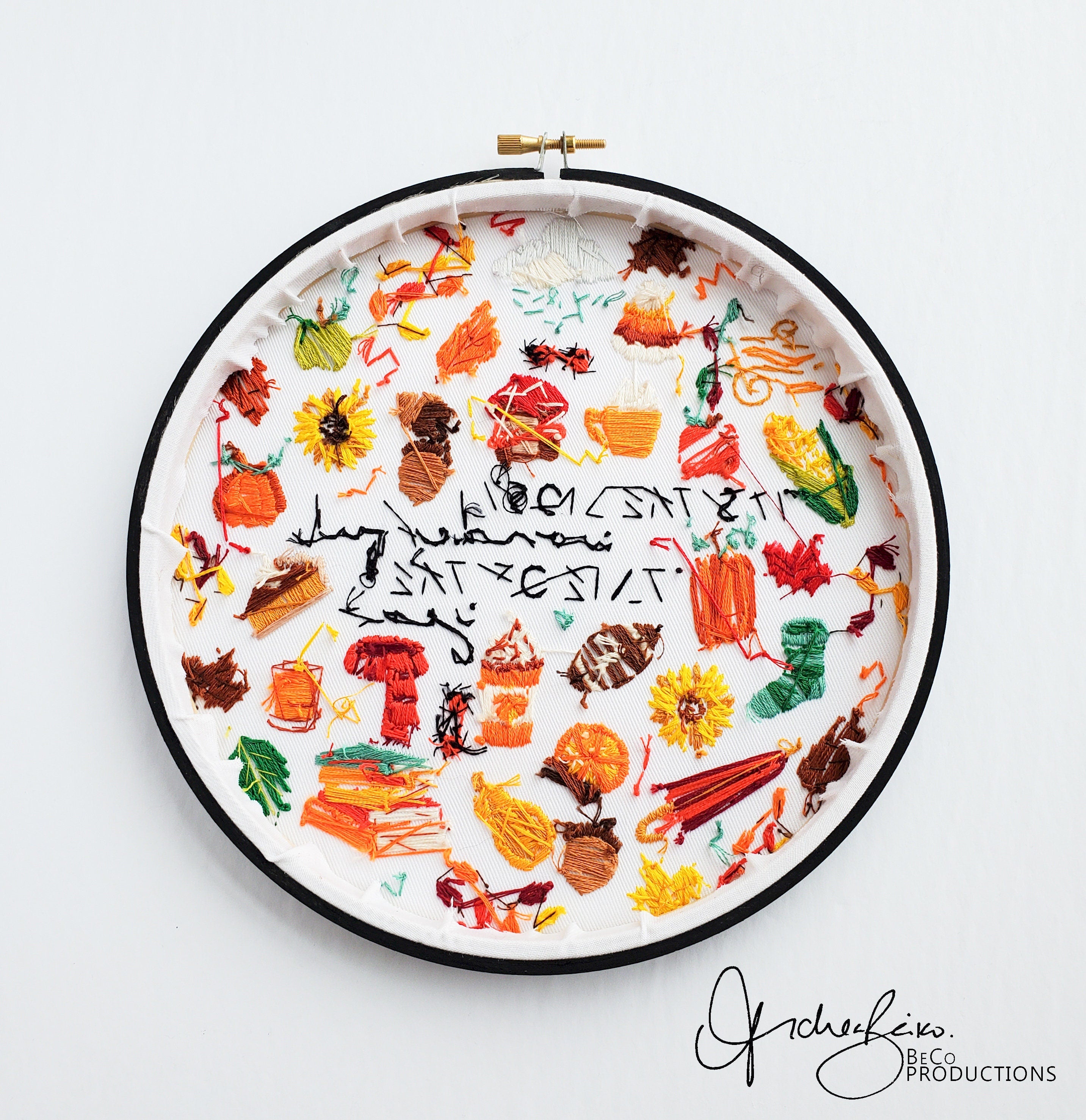It's The Most Wonderful Time Of The Year - Autumn Edition - PDF Digital Download Embroidery Pattern & Guide