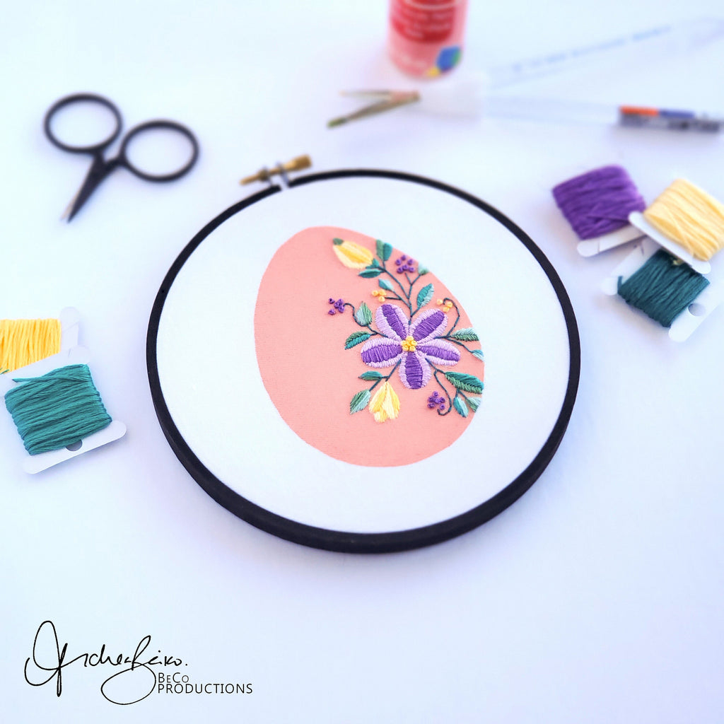 Floral Easter Egg No.03 - PDF Digital Download Embroidery Pattern & Guide