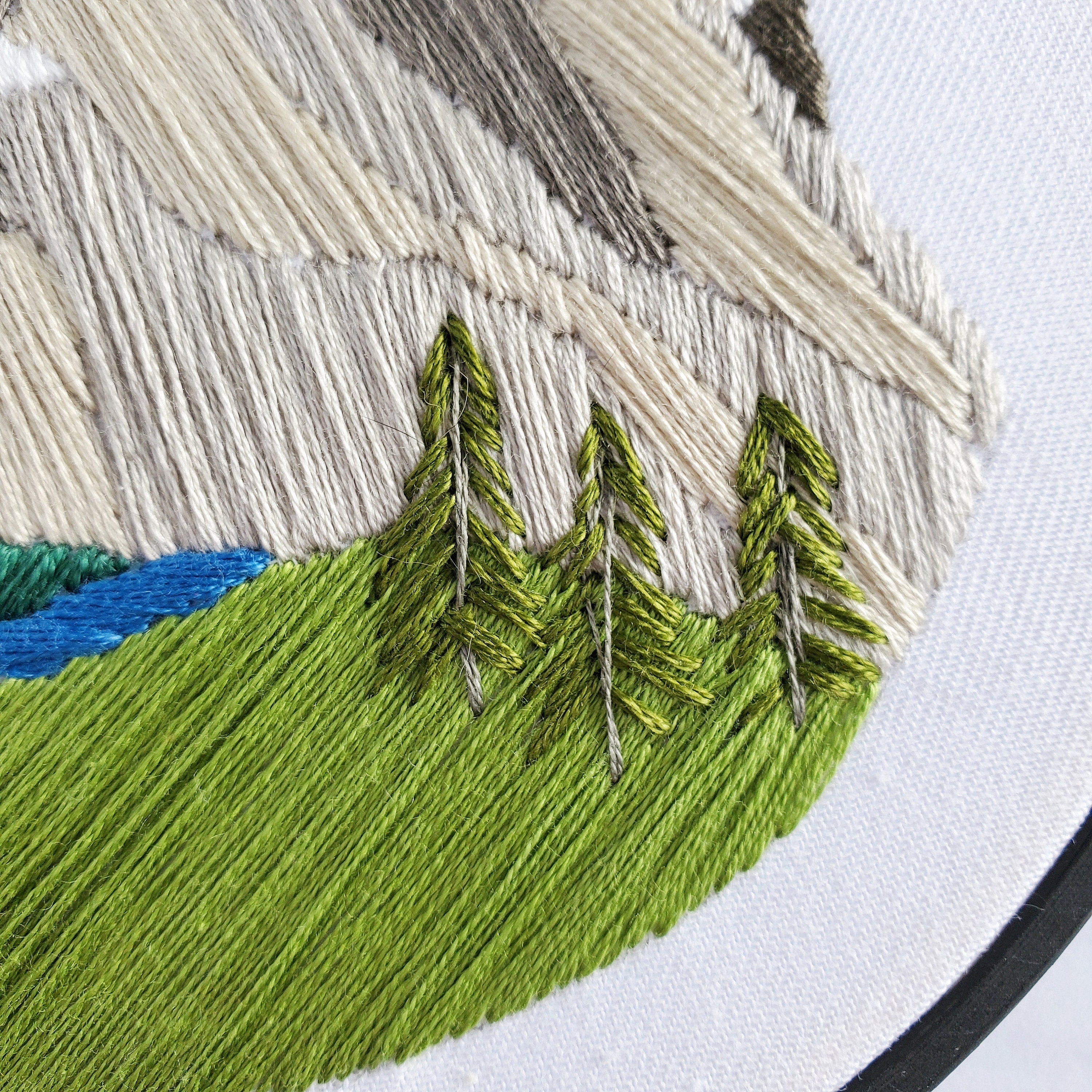 Mountain Landscape No.01 - PDF Digital Download Embroidery Pattern & Guide