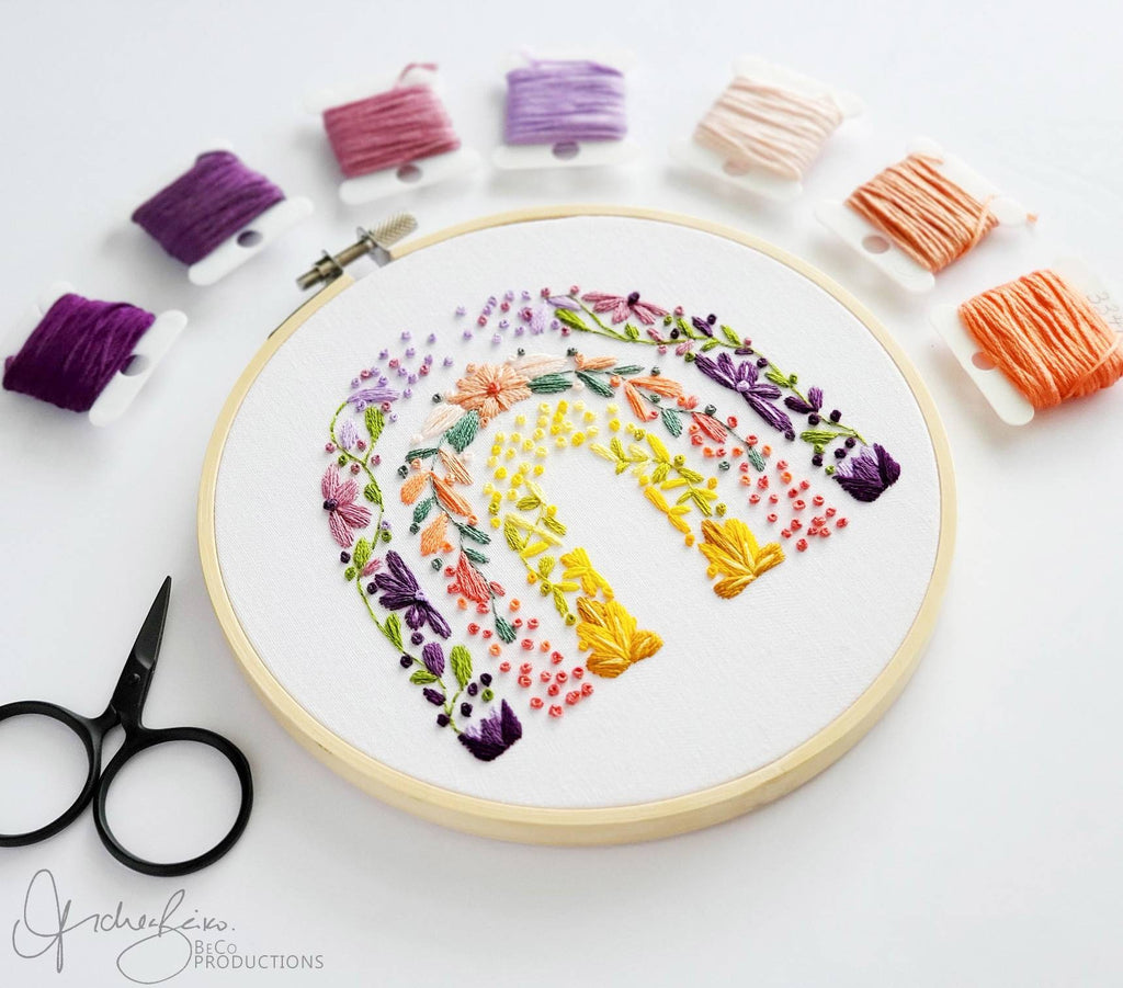 Rainbow Embroidery BUNDLE - DIY Digital Download Embroidery Pattern & Guide