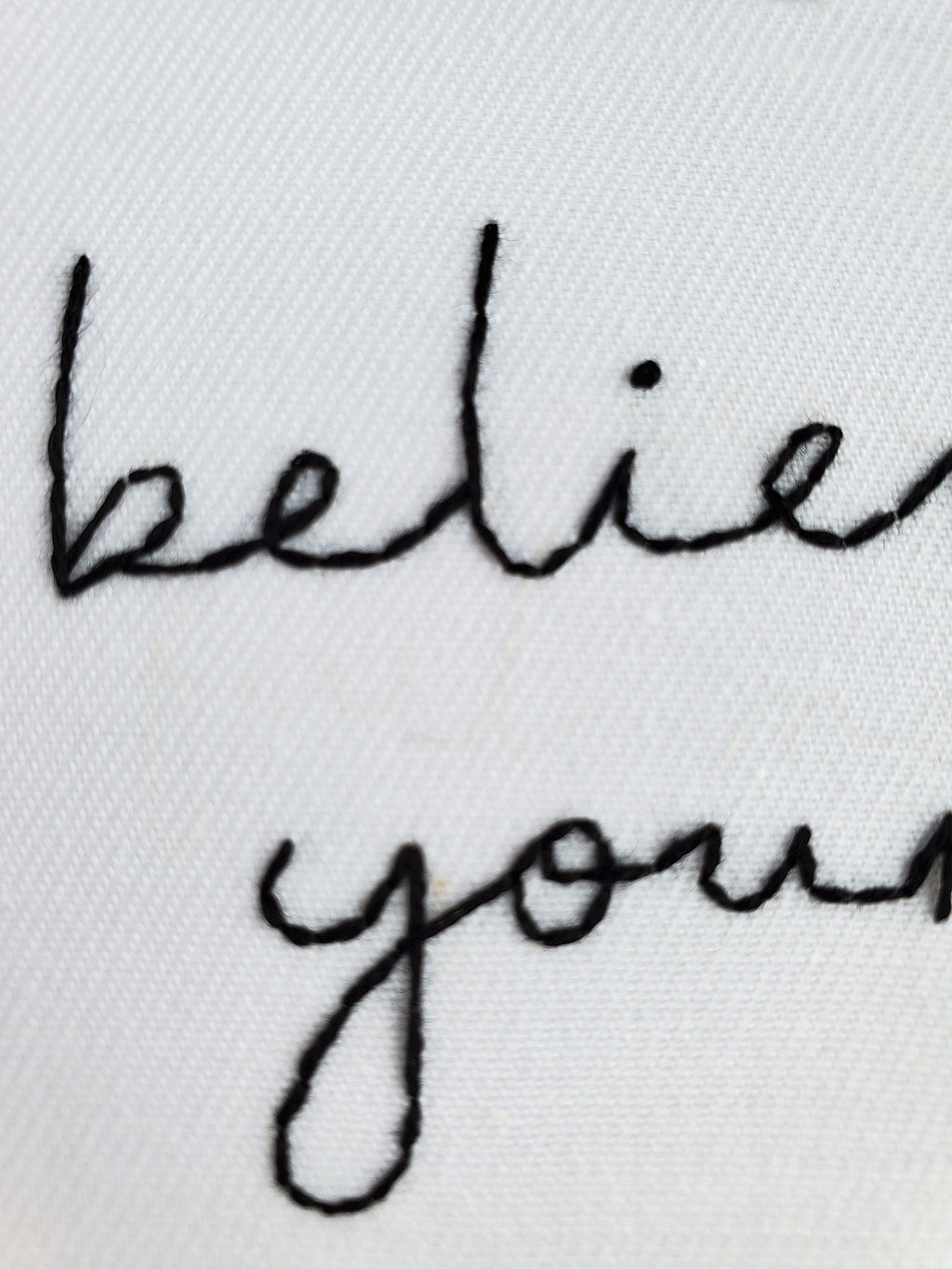 Believe In Yourself Floral Wreath - PDF Digital Download Embroidery Pattern & Guide