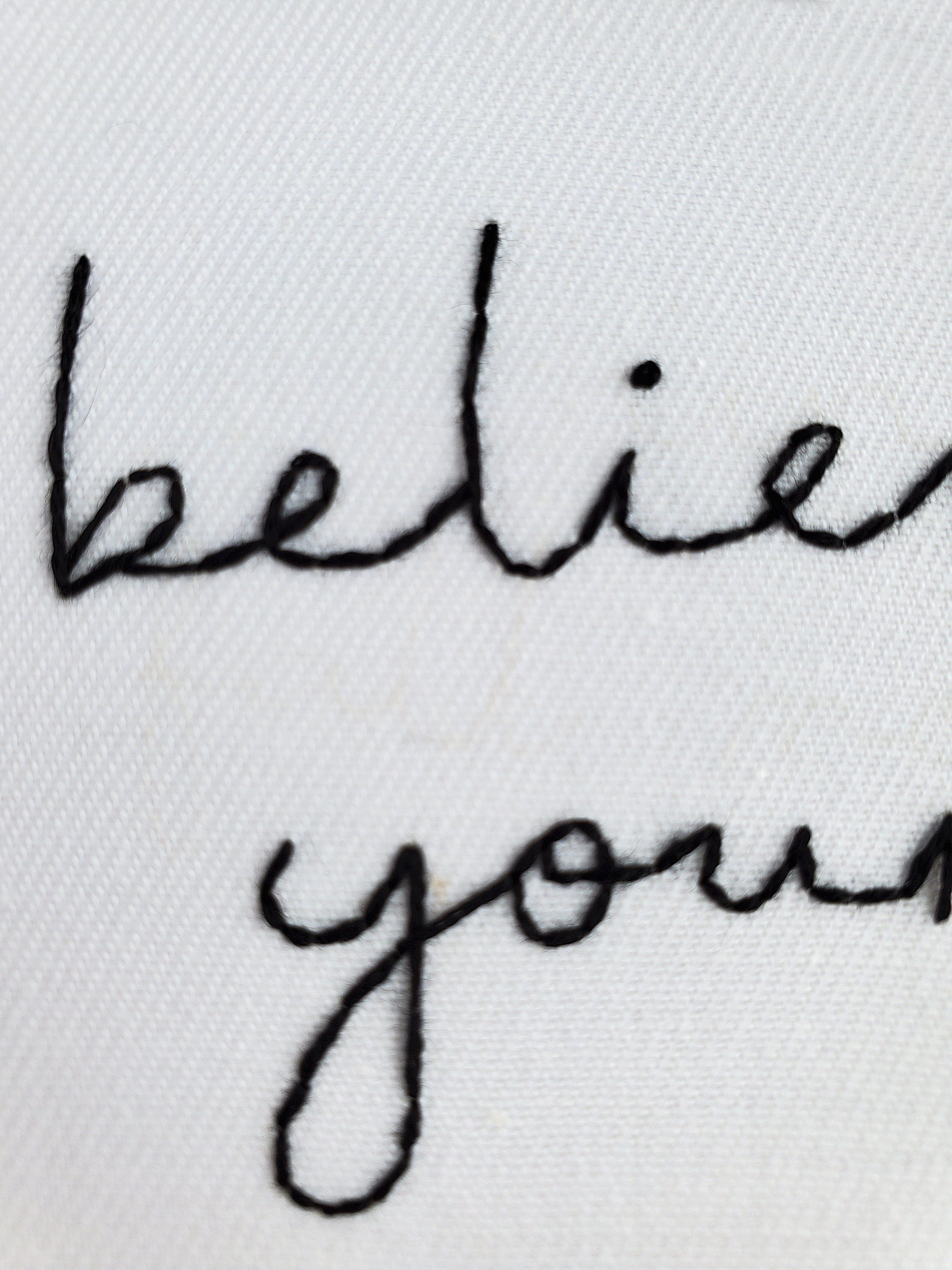 Believe In Yourself Floral Wreath - PDF Digital Download Embroidery Pattern & Guide