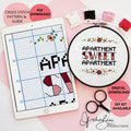 Apartment Sweet Apartment (Condo Sweet Condo and Home Sweet Home) - PDF Digital Download Cross Stitch Pattern & Guide