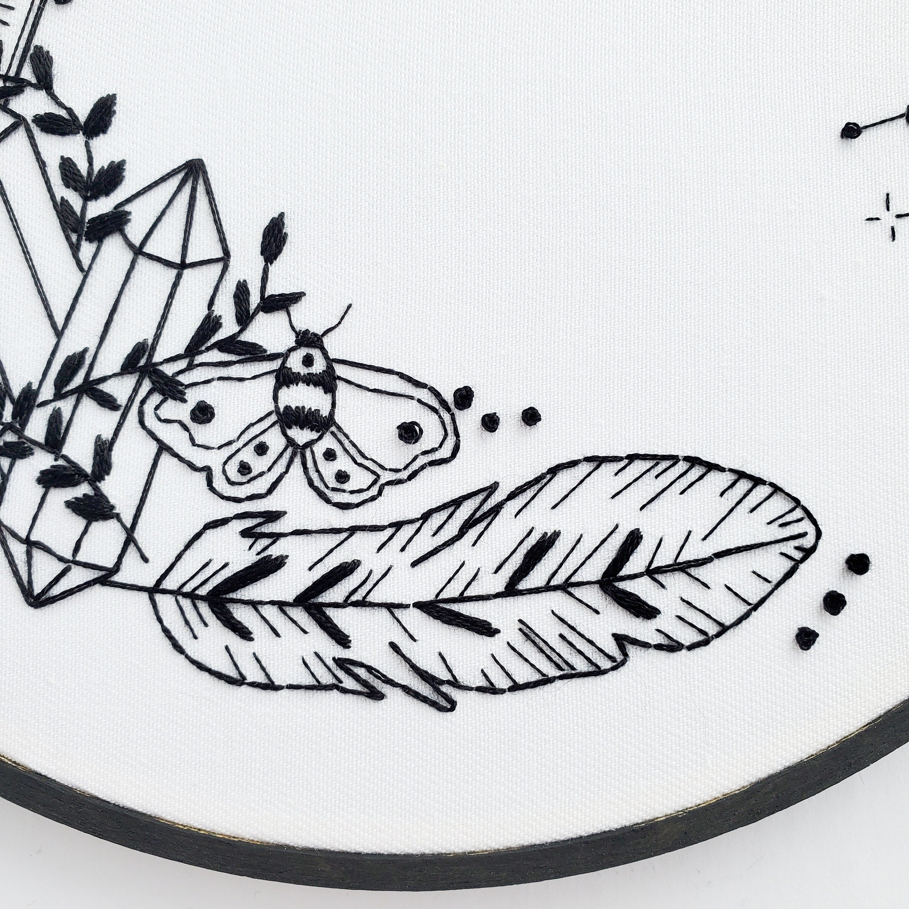 Witchy Mystical Spiritual Wreath - PDF Digital Download Embroidery Pattern & Guide