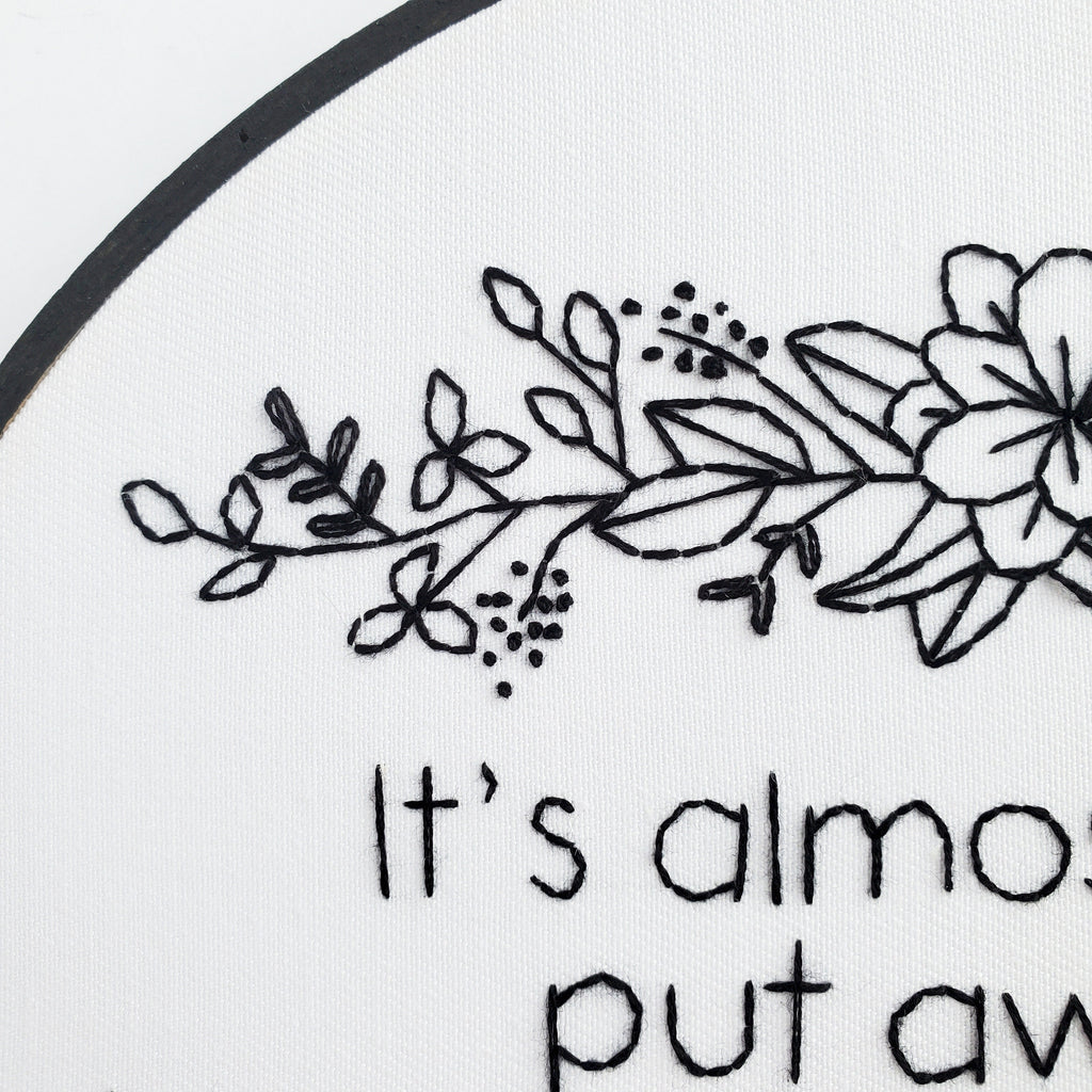 Funny Black Clothes Quote - PDF Digital Download Embroidery Pattern & Guide