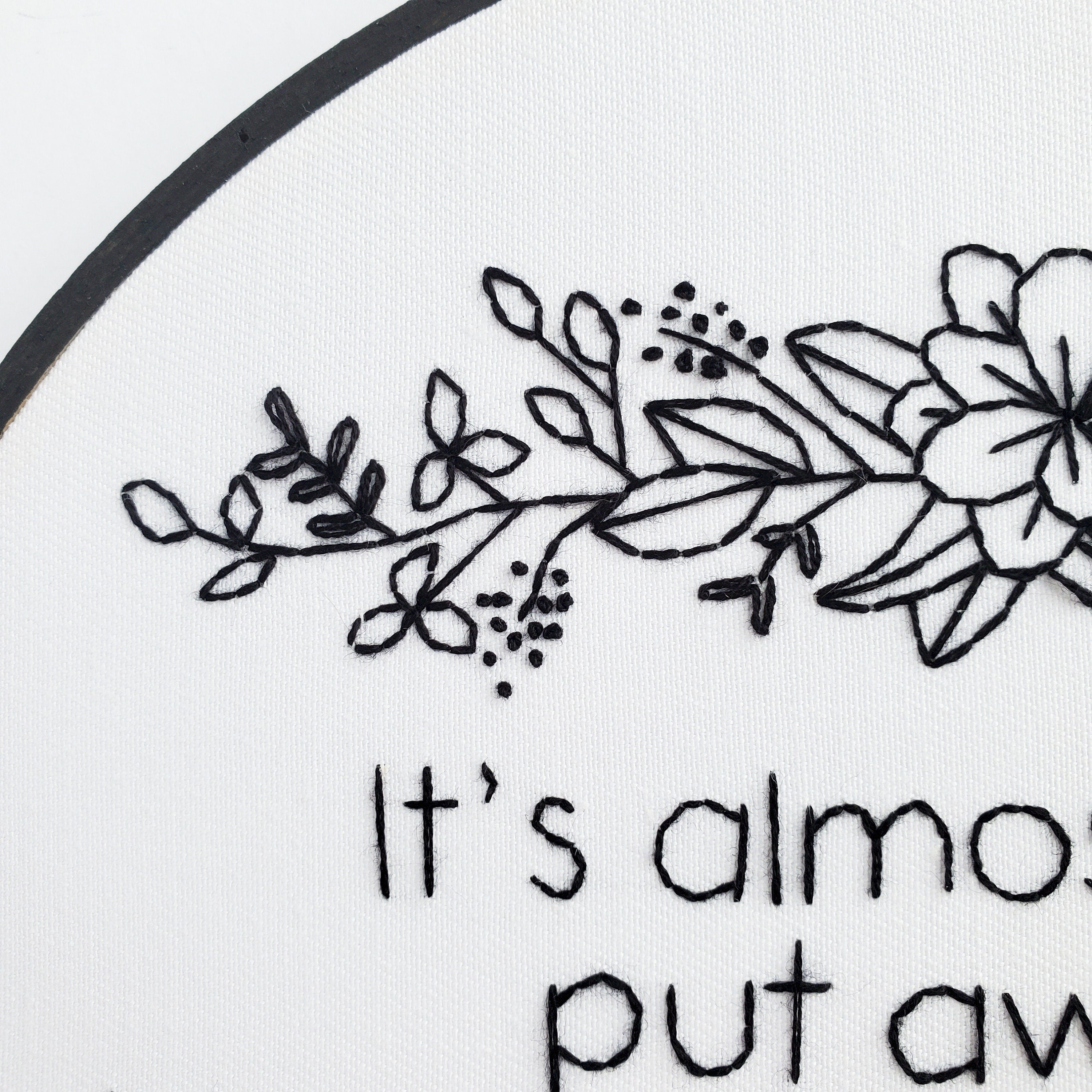 Funny Black Clothes Quote - PDF Digital Download Embroidery Pattern & Guide