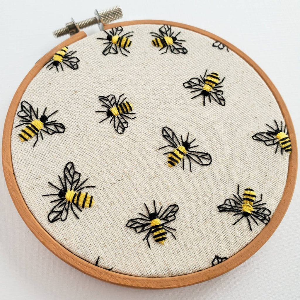 Bee Print - PDF Digital Download Embroidery Pattern & Guide