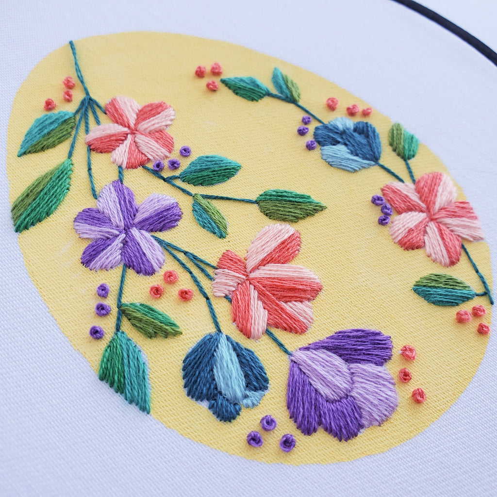 Floral Easter Egg BUNDLE - PDF Digital Download Embroidery Pattern & Guide