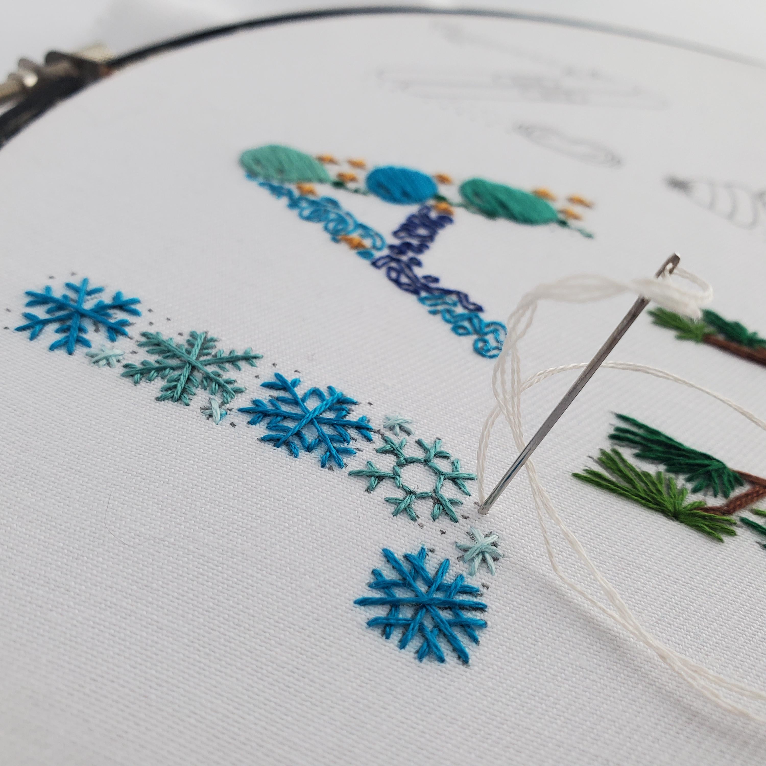 JANUARY Monthly Text Series - PDF Digital Download Embroidery Series Pattern & Guide